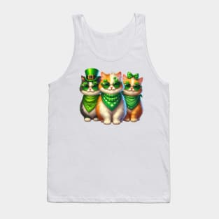 St Patricks Day Trio of Cats Tank Top